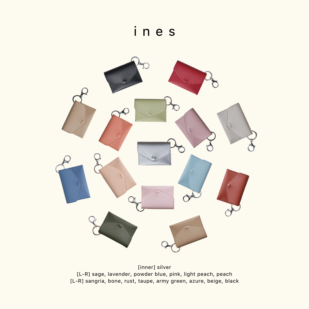 Ińes Card and Coin Purse with Key Ring and Hook